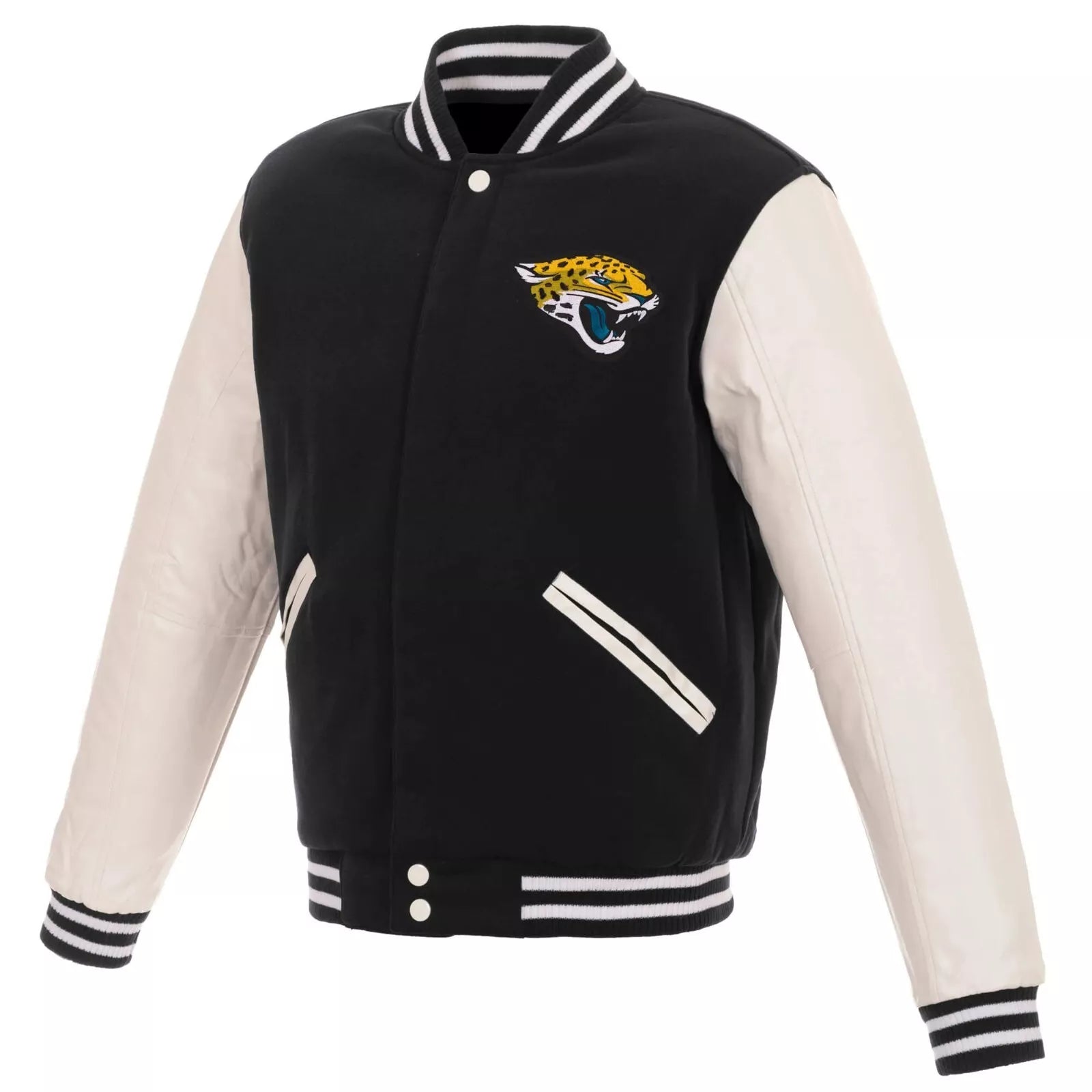 Letterman Jacksonville Jaguars Black and White Varsity Jacket