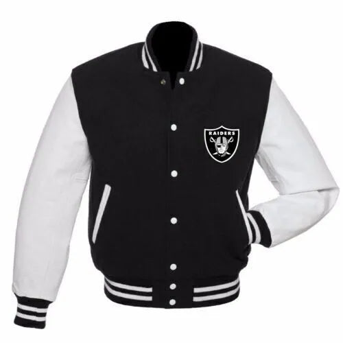 Letterman NFL Oakland Las Vegas Raiders Varsity Jacket