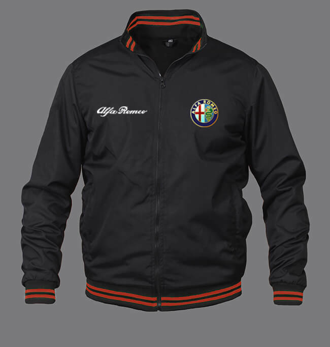 New Mens Jacket Alfa Romeo Power Bomber Racing Sport Embroidered Apparel