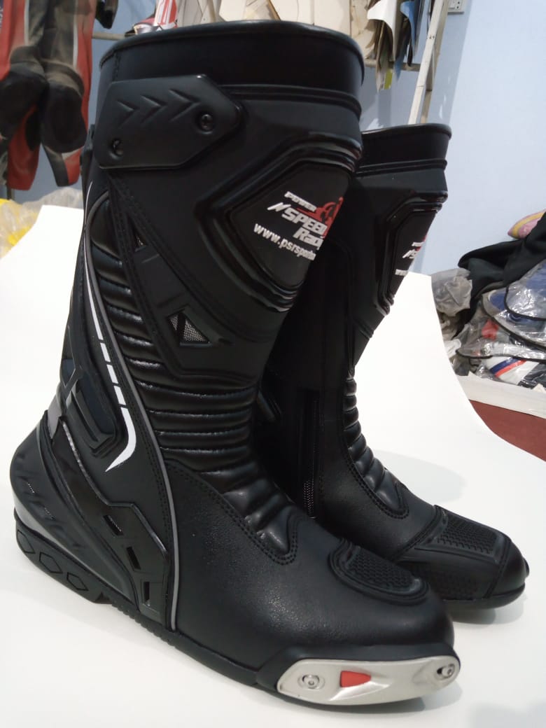 Chaussures de sport de course de moto en cuir pour hommes, bottes MN-022
