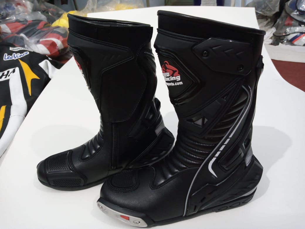 Motorbike Motorcycle Men Leather Racing Sports Shoes Boots MN-034