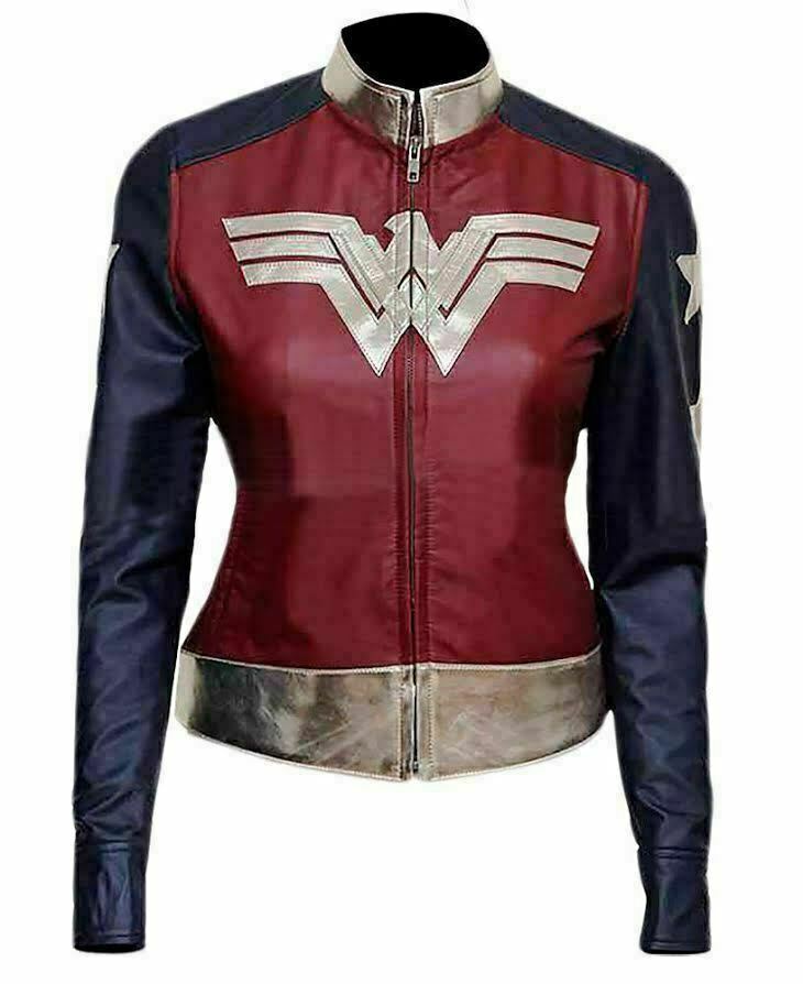 Wonder Woman New Stylish Ladies Christmas & NewYear Costume Party Leather Jacket