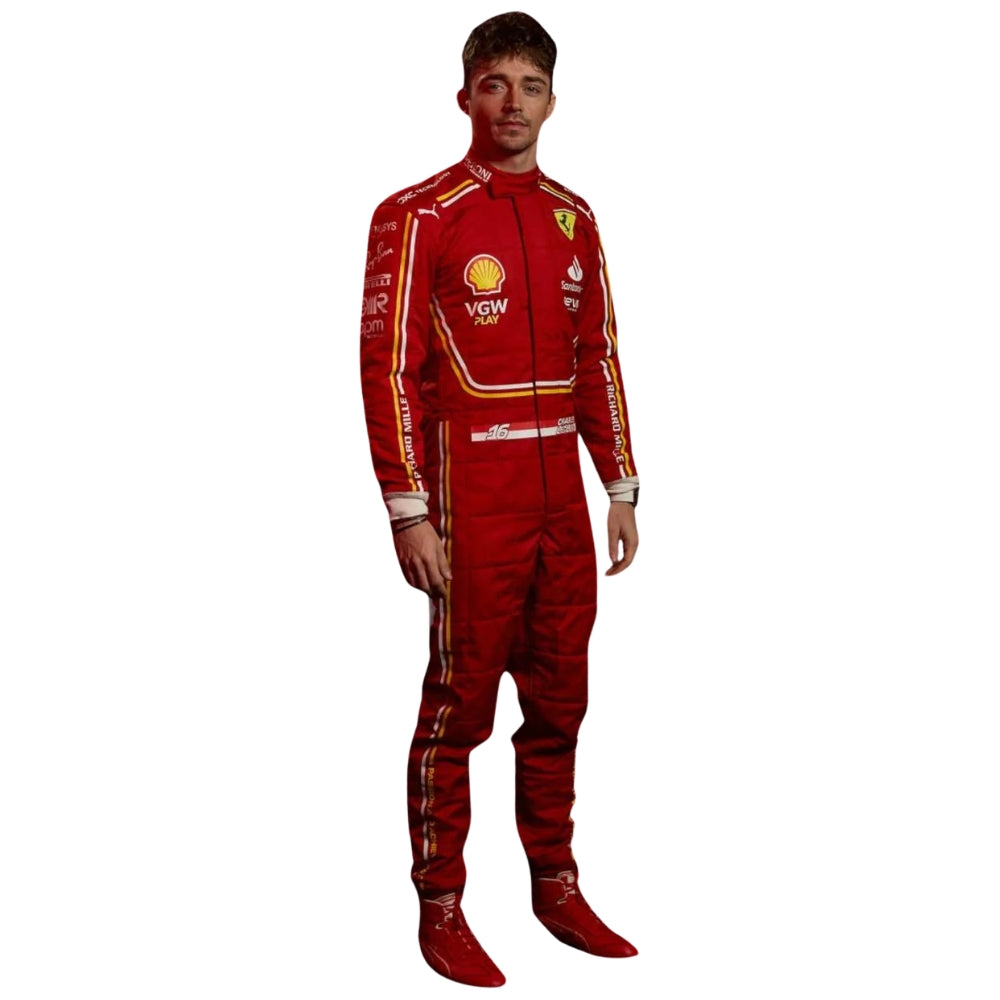 Charles Leclerc New 2024 Scuderia Ferrari Race Suit