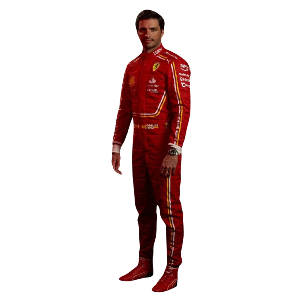 Carlos Sainz  New 2024 Scuderia Ferrari Race Suit