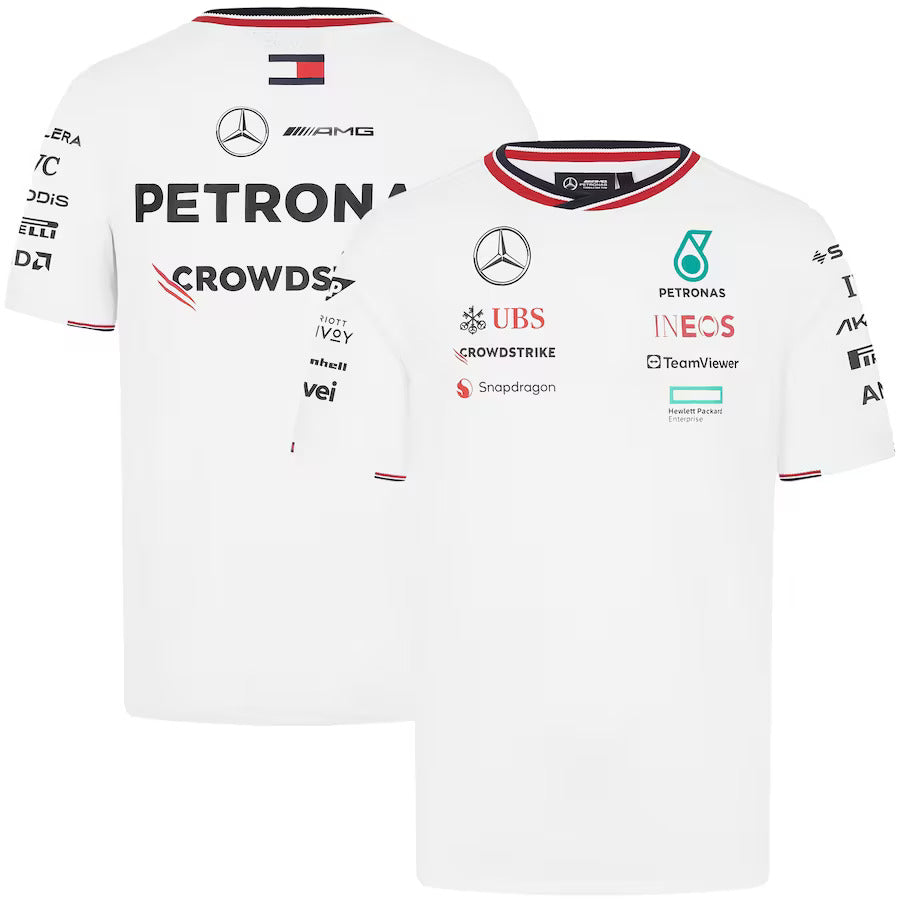 2024 Mercedes AMG Petronas Formula 1 Team Official T-Shirt - White ...