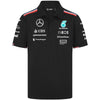 2024 Mercedes AMG Petronas Formula 1 Team Official Polo Shirt - Black