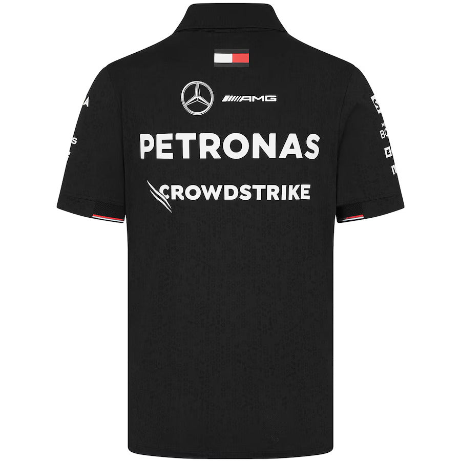 2024 Mercedes AMG Petronas Formula 1 Team Official Polo Shirt - Black