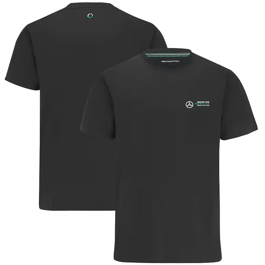 Mercedes AMG Petronas Formula 1 Unisex Small Logo T-Shirt - Black