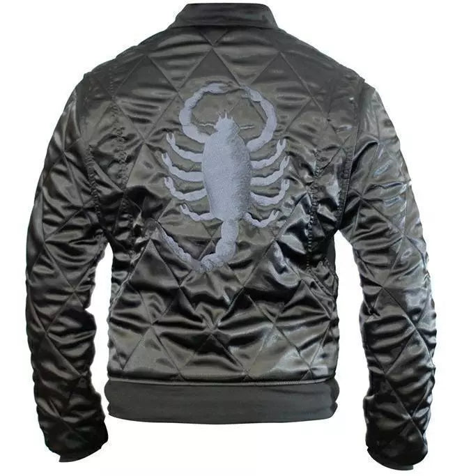 Slim Fit Drive Biker Rider Trucker Hot Ryan Gosling Jacket Embroidered Scorpion