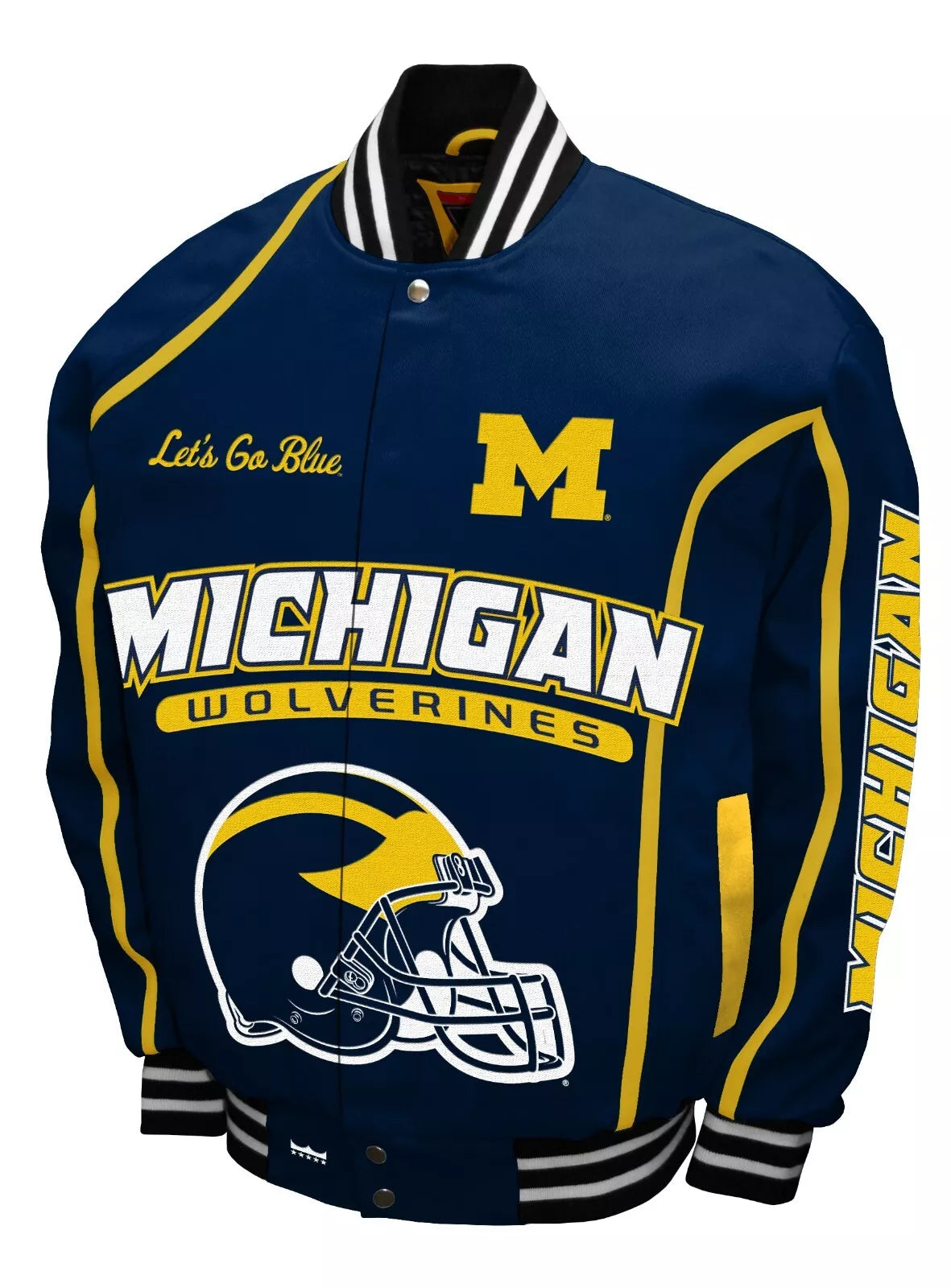 Michigan Wolverines Blue NCAA 11 Time Nationals Champions Twill Jacket