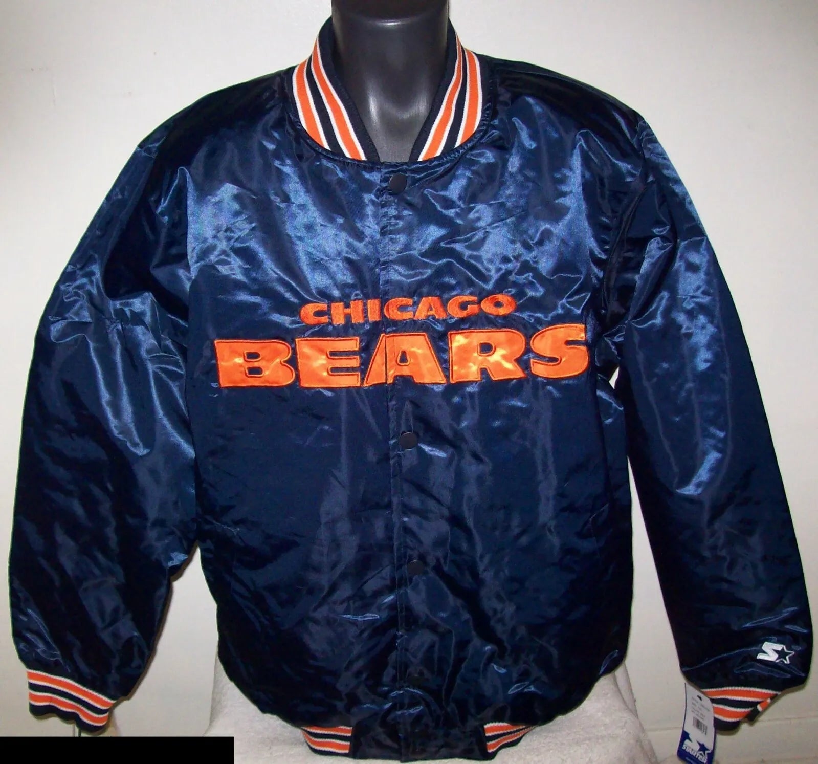 CHICAGO BEARS Throw Back STARTER Jacket BLUE 1946 BEARS FRANCHISE