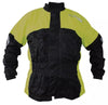 Richa Rain Warrior Motorcycle Walking 100% Waterproof Over Jacket - Black/Fluo