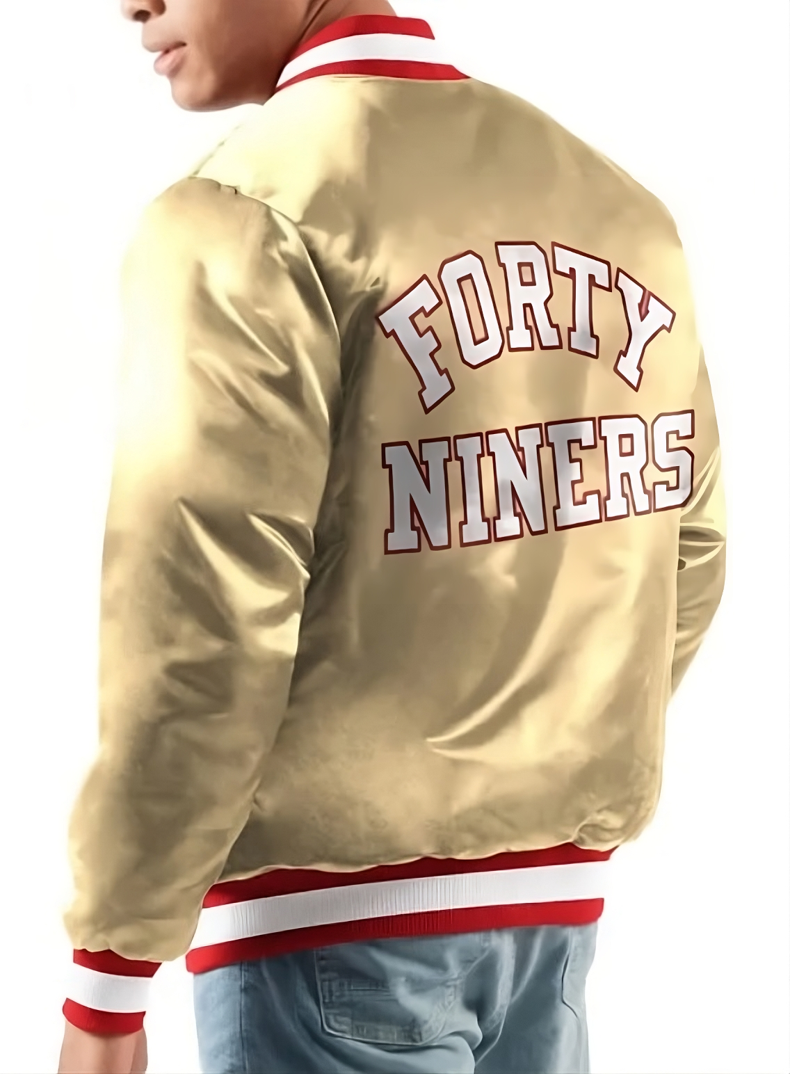 NFL Letterman San Francisco 49ers Satin Varsity Jacket full-snap Embroidery