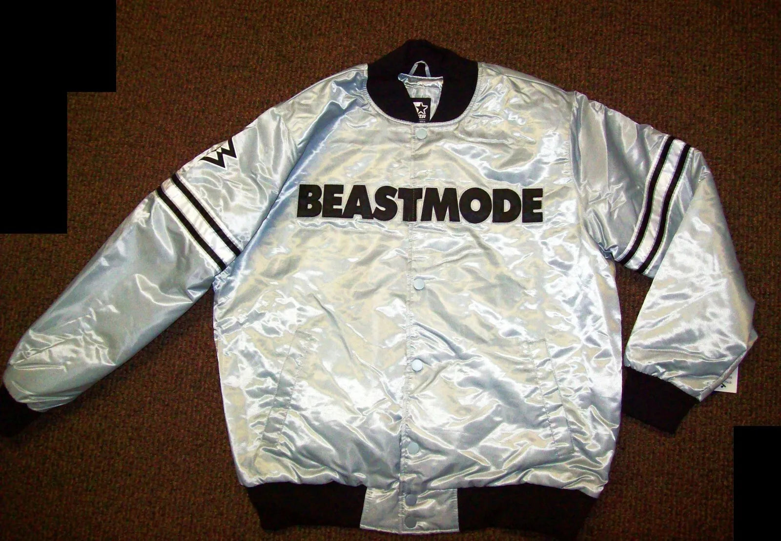 Raiders Jacket Las Vegas Starter BEASTMODE  SILVER