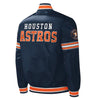 MLB Houston Astros Vintage 80 Navy Blue Satin Varsity Letterman Baseball Jacket