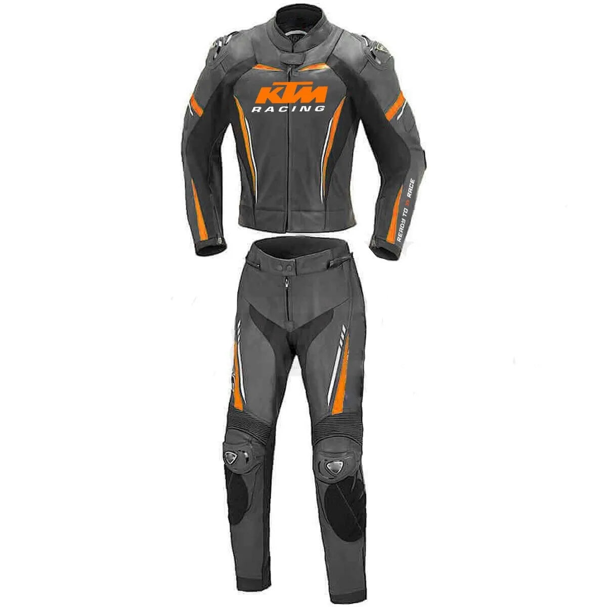 KTM 1 / 2 PIECE MOTORCYCLE MOTORBIKE RACING BIKER LEATHER SUIT