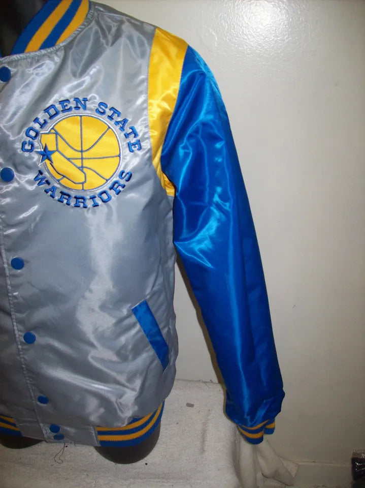 GOLDEN STATE WARRIORS REVERSIBLE Satin Jacket-02