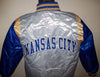 KANSAS CITY ROYALS REVERSIBLE Satin Jacket  BLUE & SILVER