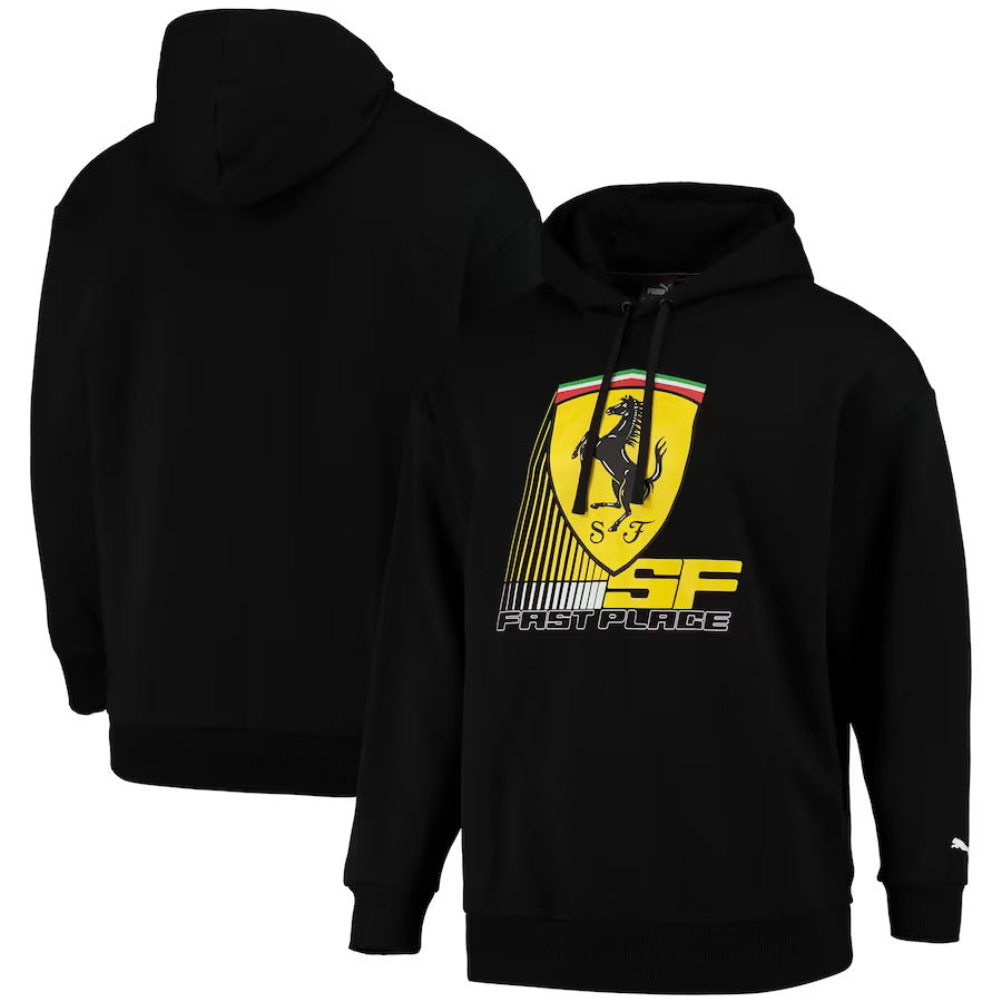 Scuderia Ferrari Race Icon Shield Hoodie  - Black