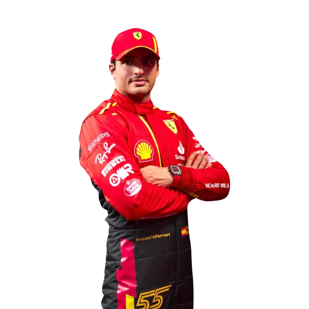 2023 F1 Spain Grand Prix Special Edition Race Suit - Ferrari, Carlos Sainz
