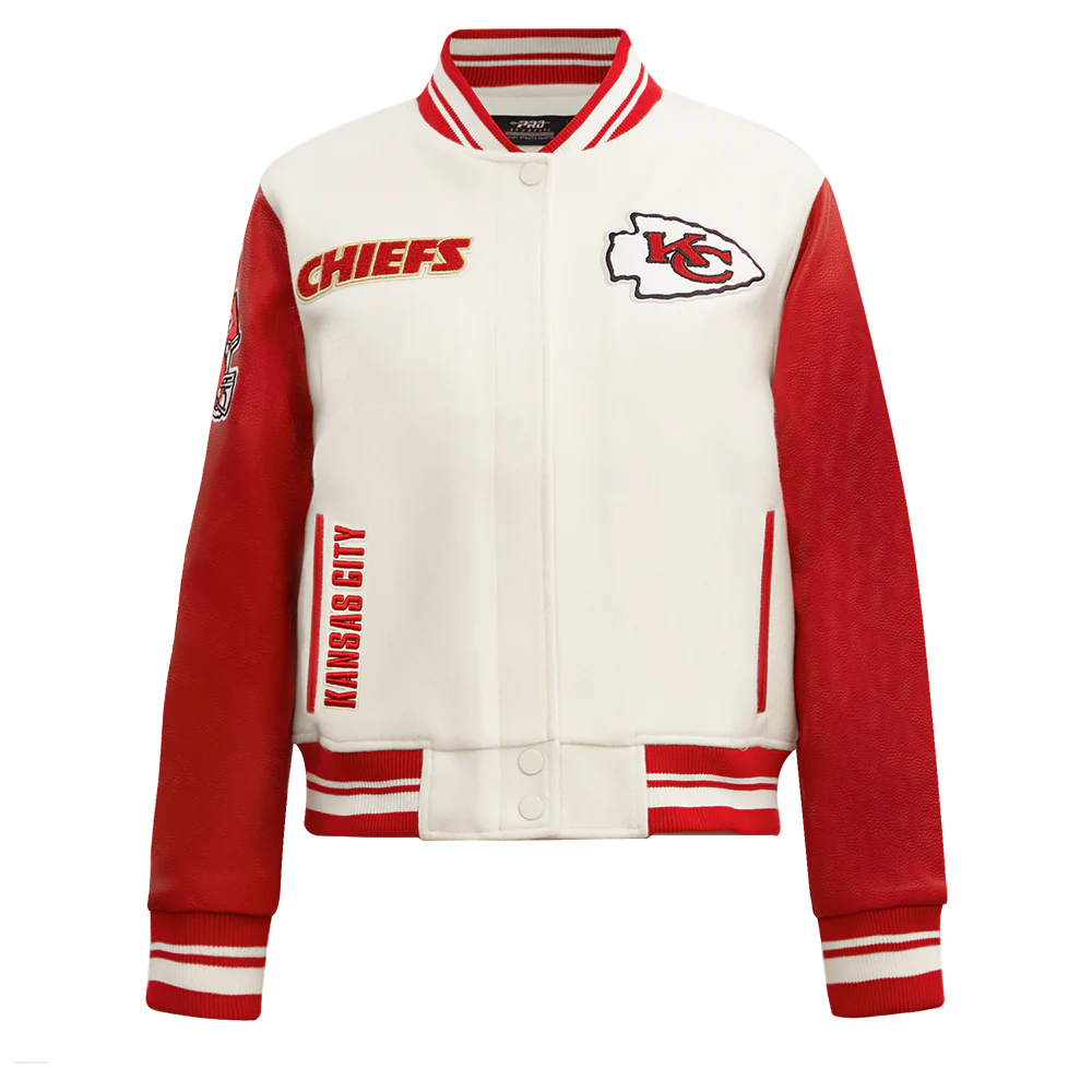 NFL KANSAS CITY CHIEFS RETRO CLASSIC WOMEN'S RIB WOOL VARSITY JACKET