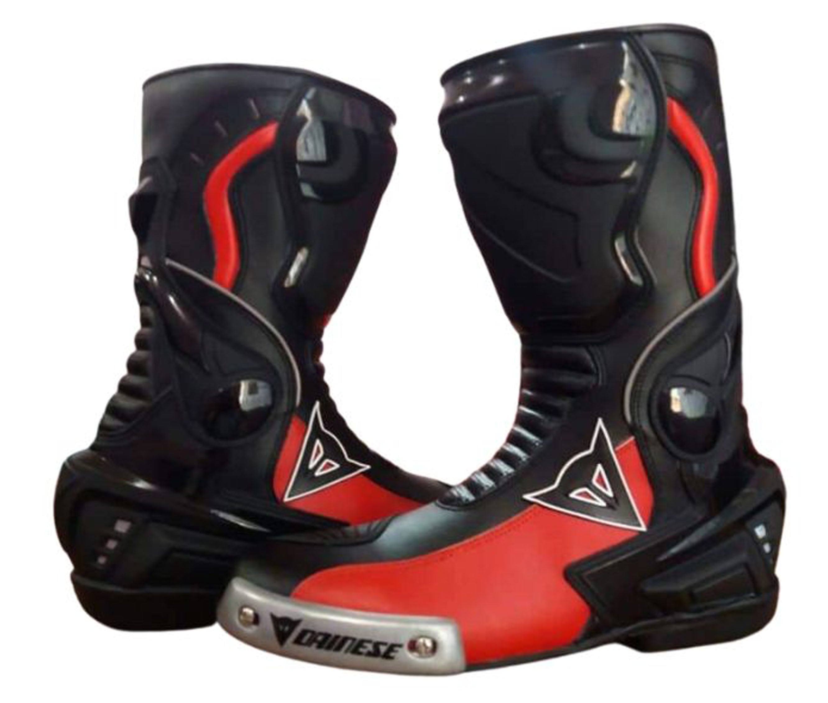Mens Motorcycle Motorbike Racing Waterproof boots Leather Racing Shoes-026