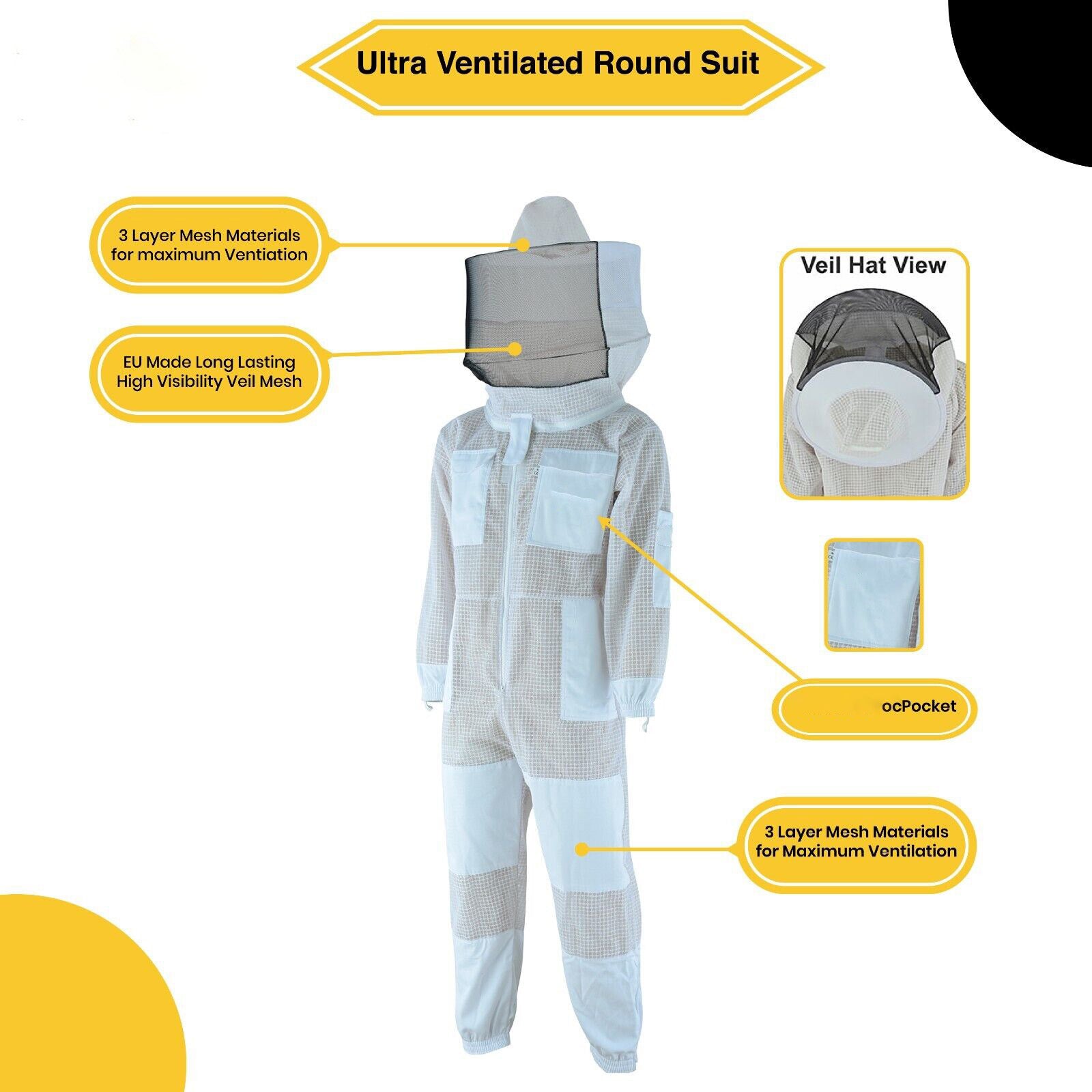 Bee Suit Ventilated for Hive Hoppers in [All Sizes]